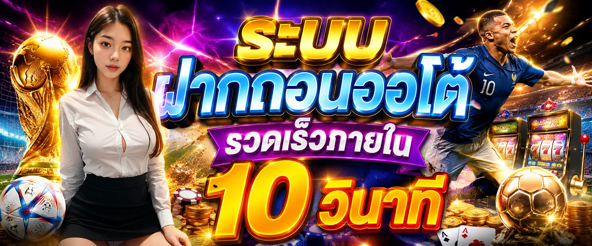 ระบบฝากถอนออโต้ UFASLOTBAR รวดเร็วภายใน 10 วินาที